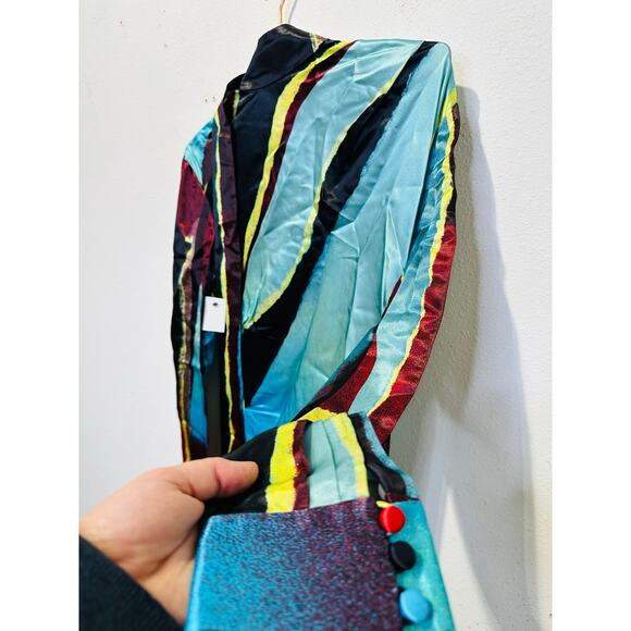 CHRISTOPHER JOHN ROGERS Women's Multicolor Printed Satin Maxi Dress Size 4 - Picture 11 of 16